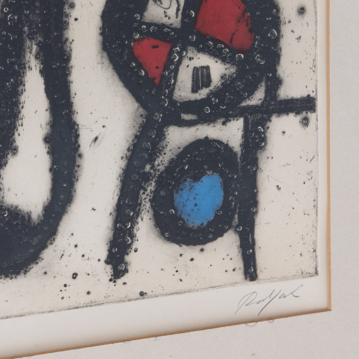 Signed etching