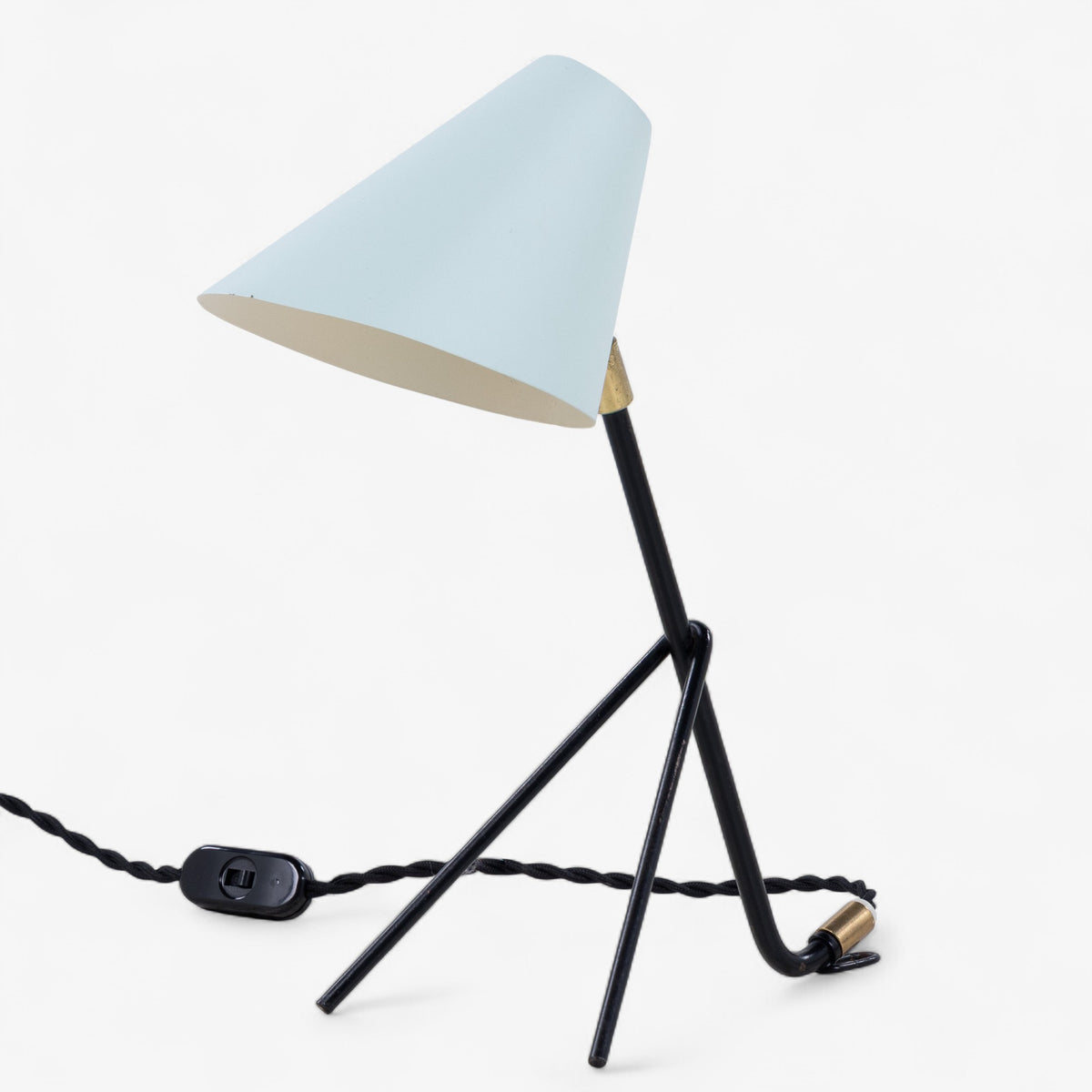 Table lamp in black lacquered metal