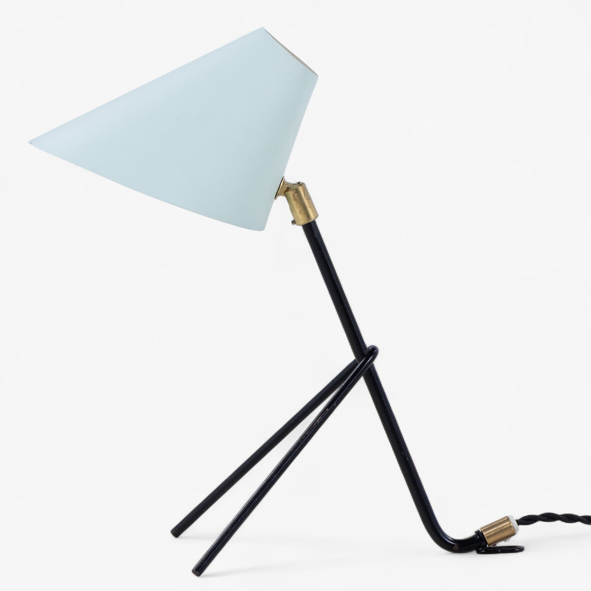 Table lamp in black lacquered metal