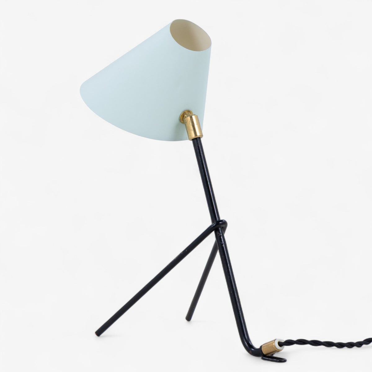 Table lamp in black lacquered metal