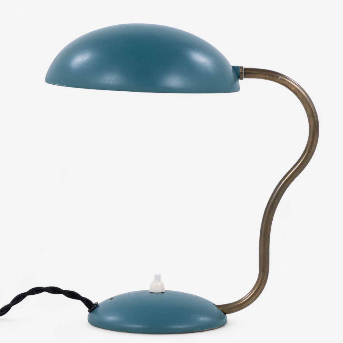 Table lamp in green lacquered metal