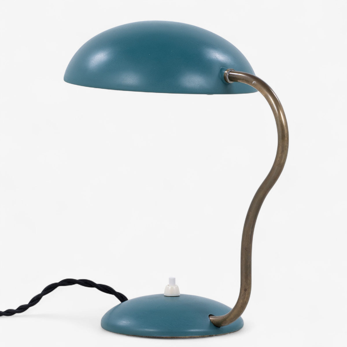 Table lamp in green lacquered metal