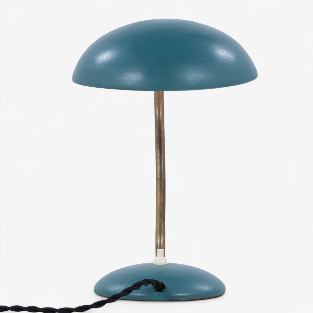 Bordlampe i grønlakeret metal