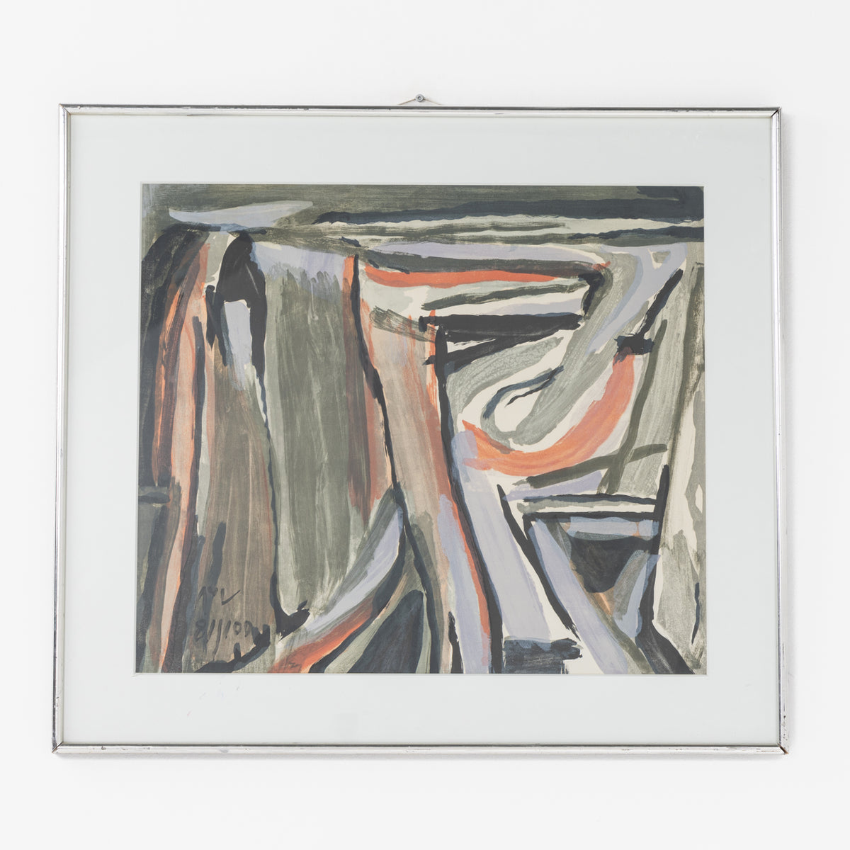 Framed lithograph