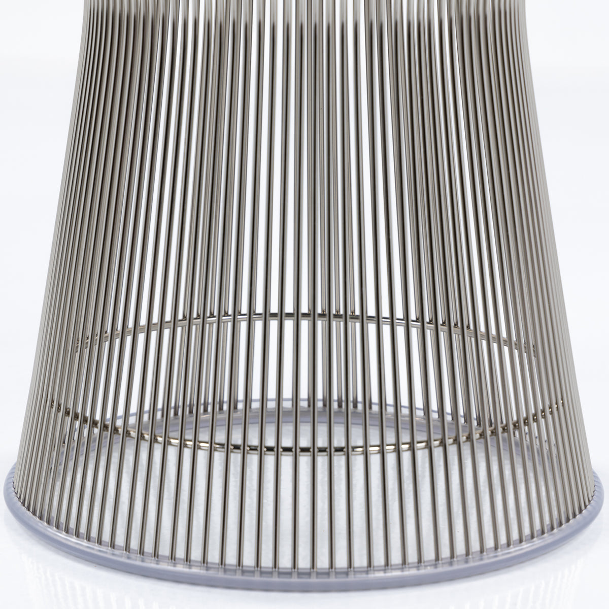 'Platner' sidebord i nikkel & klart glas