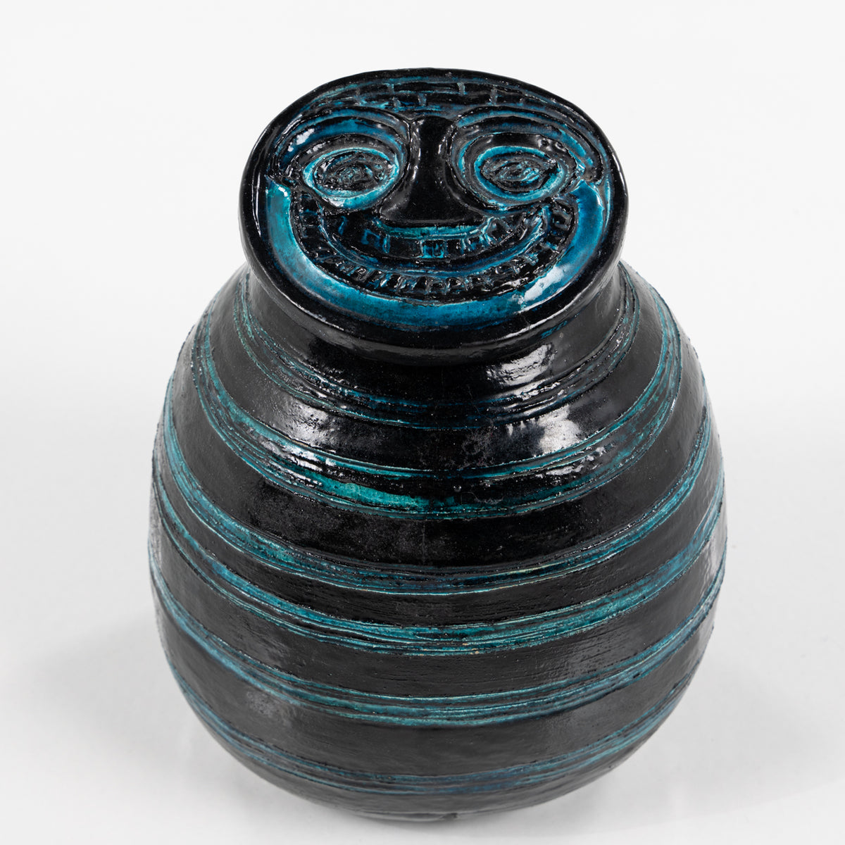 Stoneware lidded jar