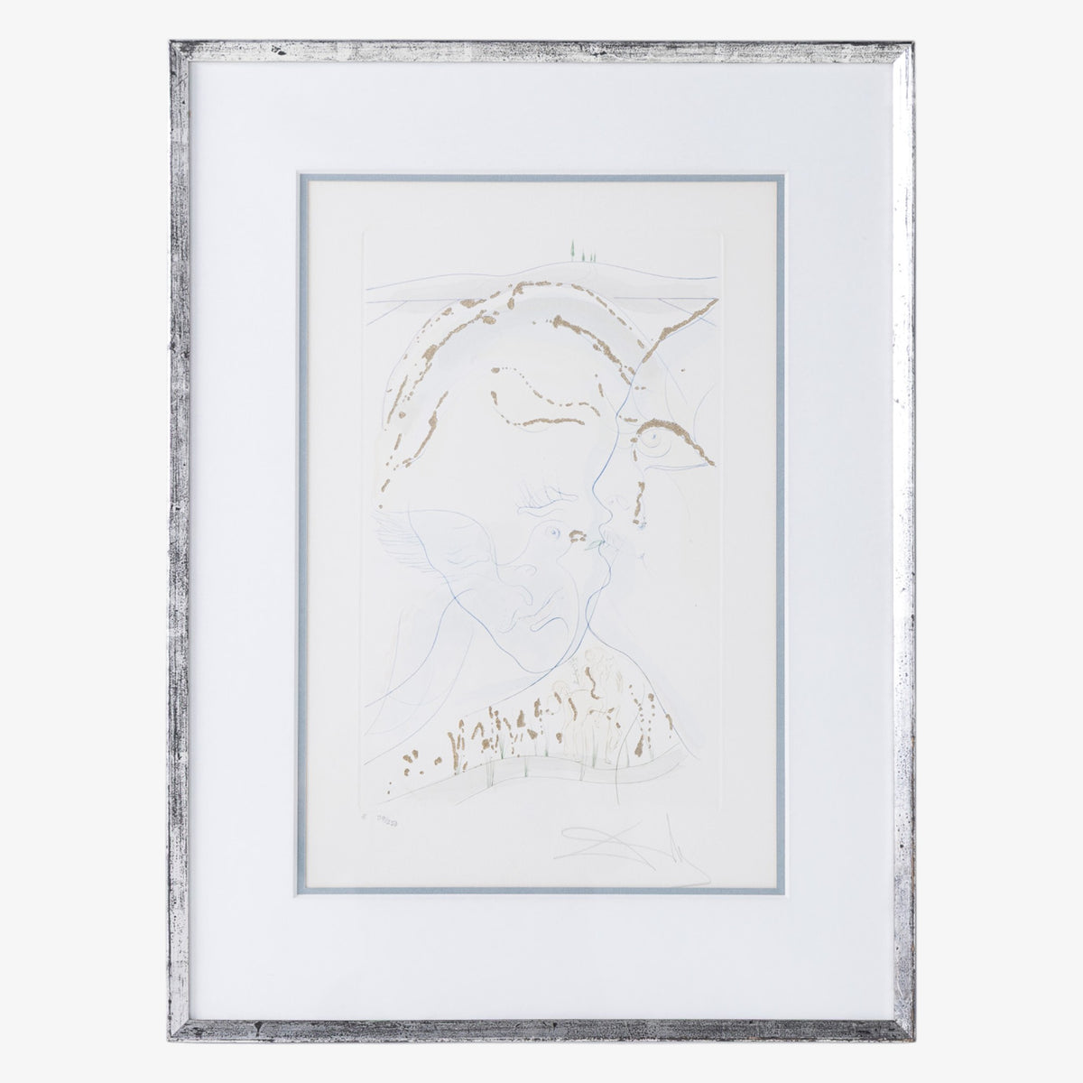 Mixed-media i sølvramme