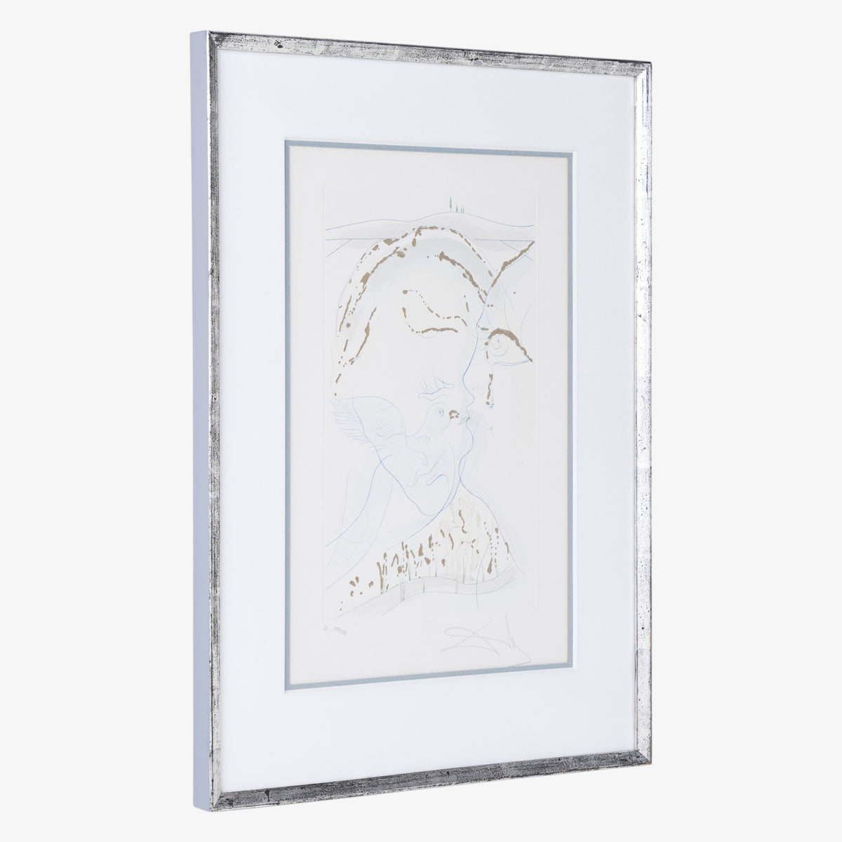 Mixed-media i sølvramme