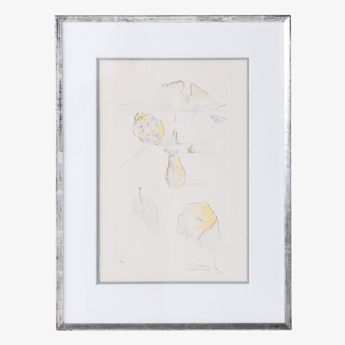 Mixed-media i sølvramme
