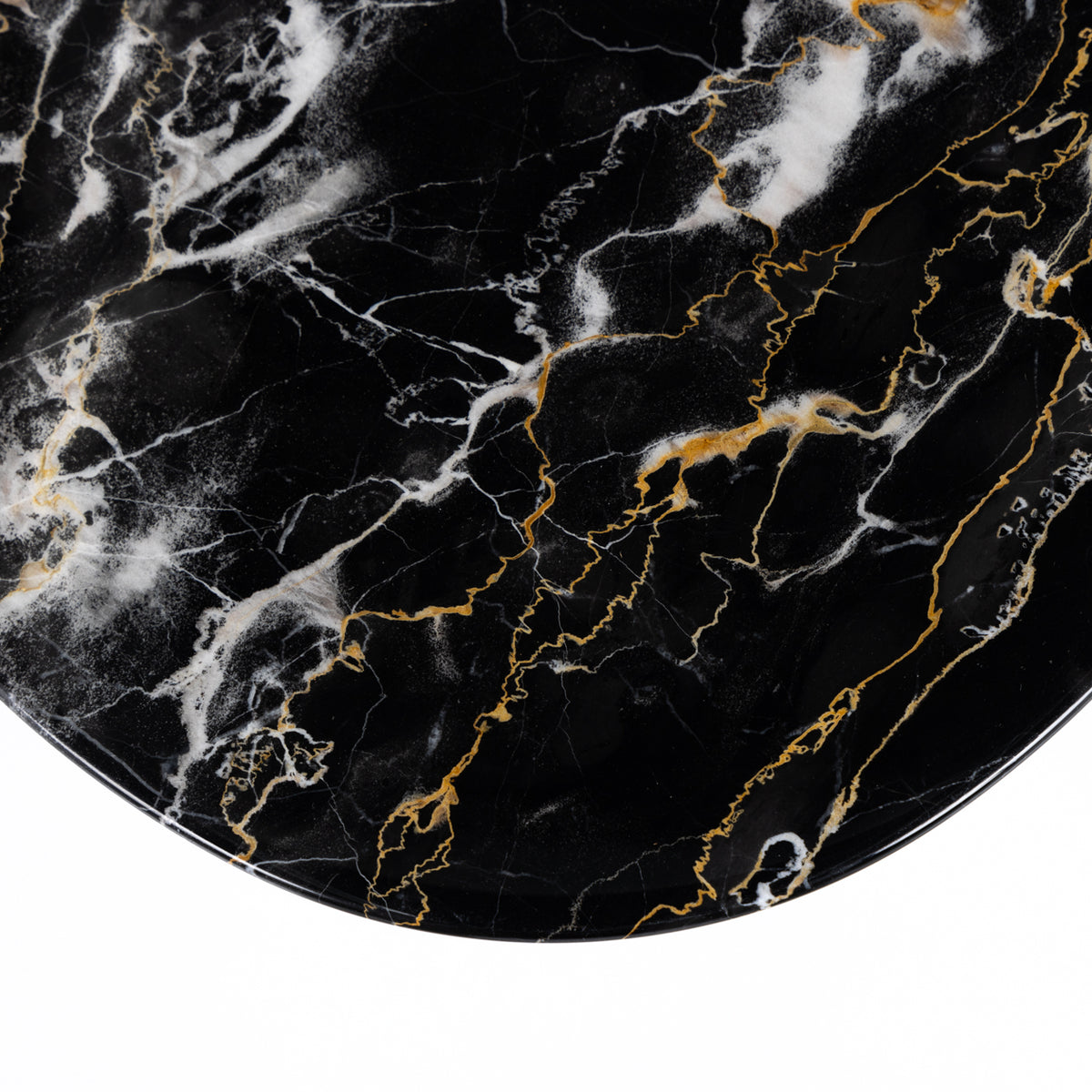 Saarinen Oval side table in black marble