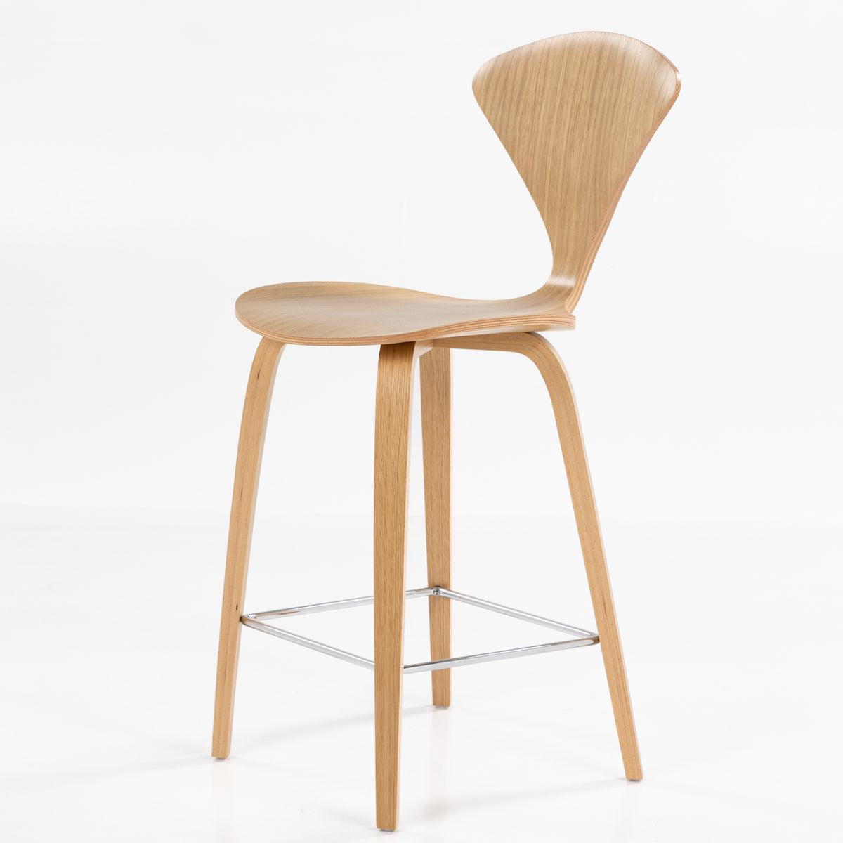 Cherner Bar Stool in white oiled oak