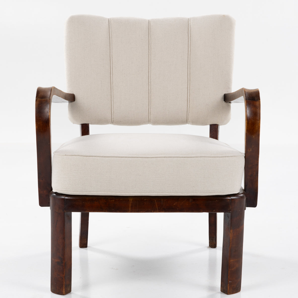 Armchair in stained birch