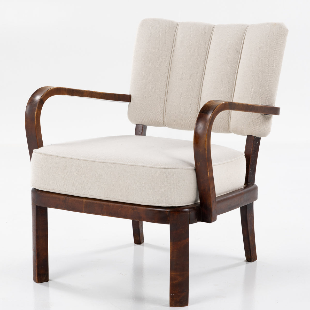 Armchair in stained birch