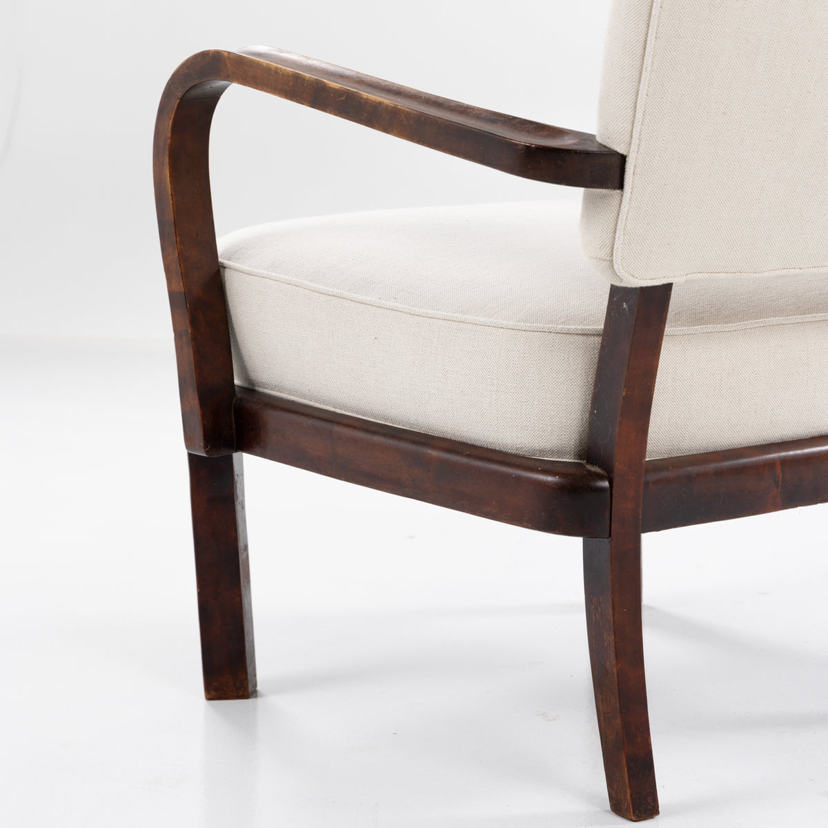 Armchair in stained birch