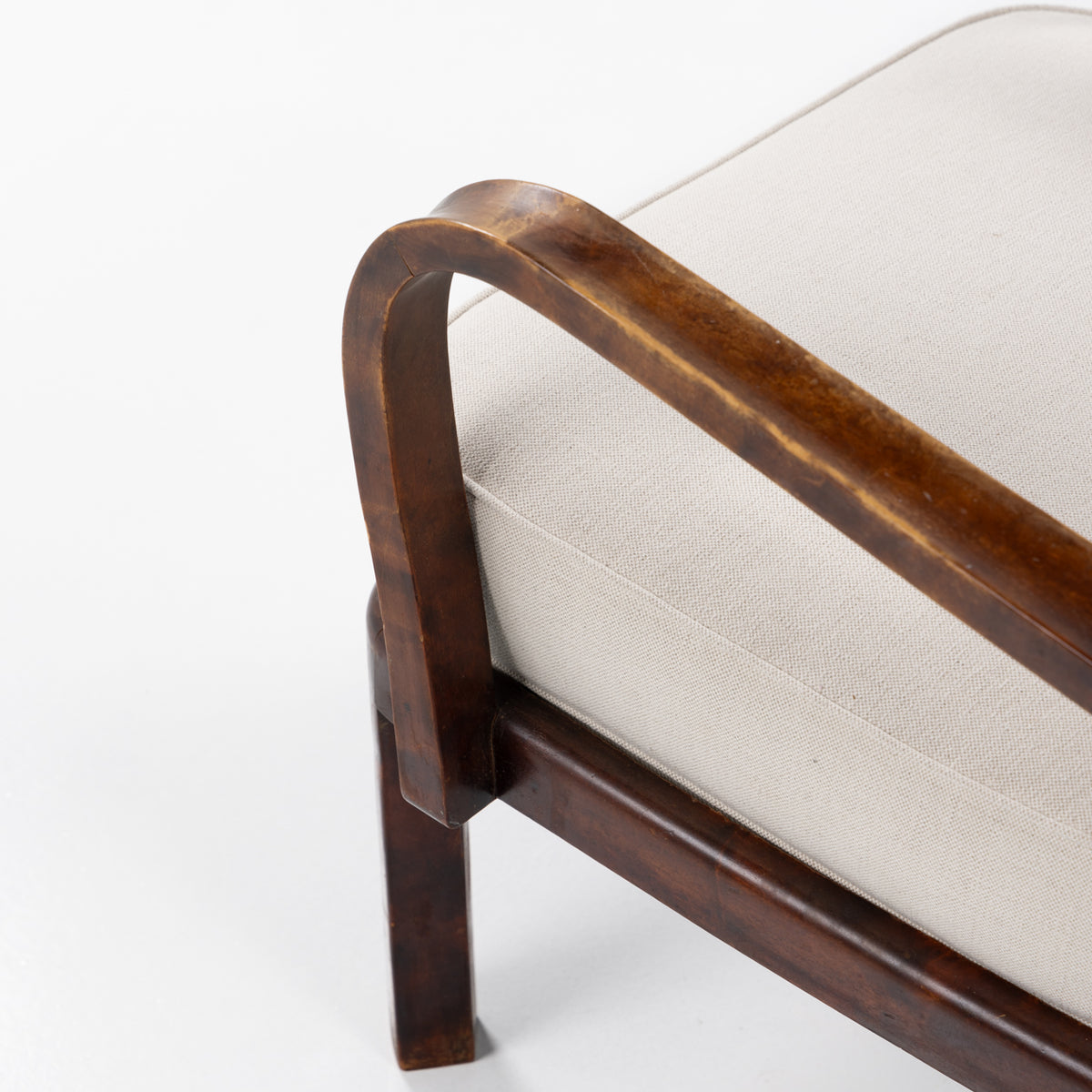 Armchair in stained birch