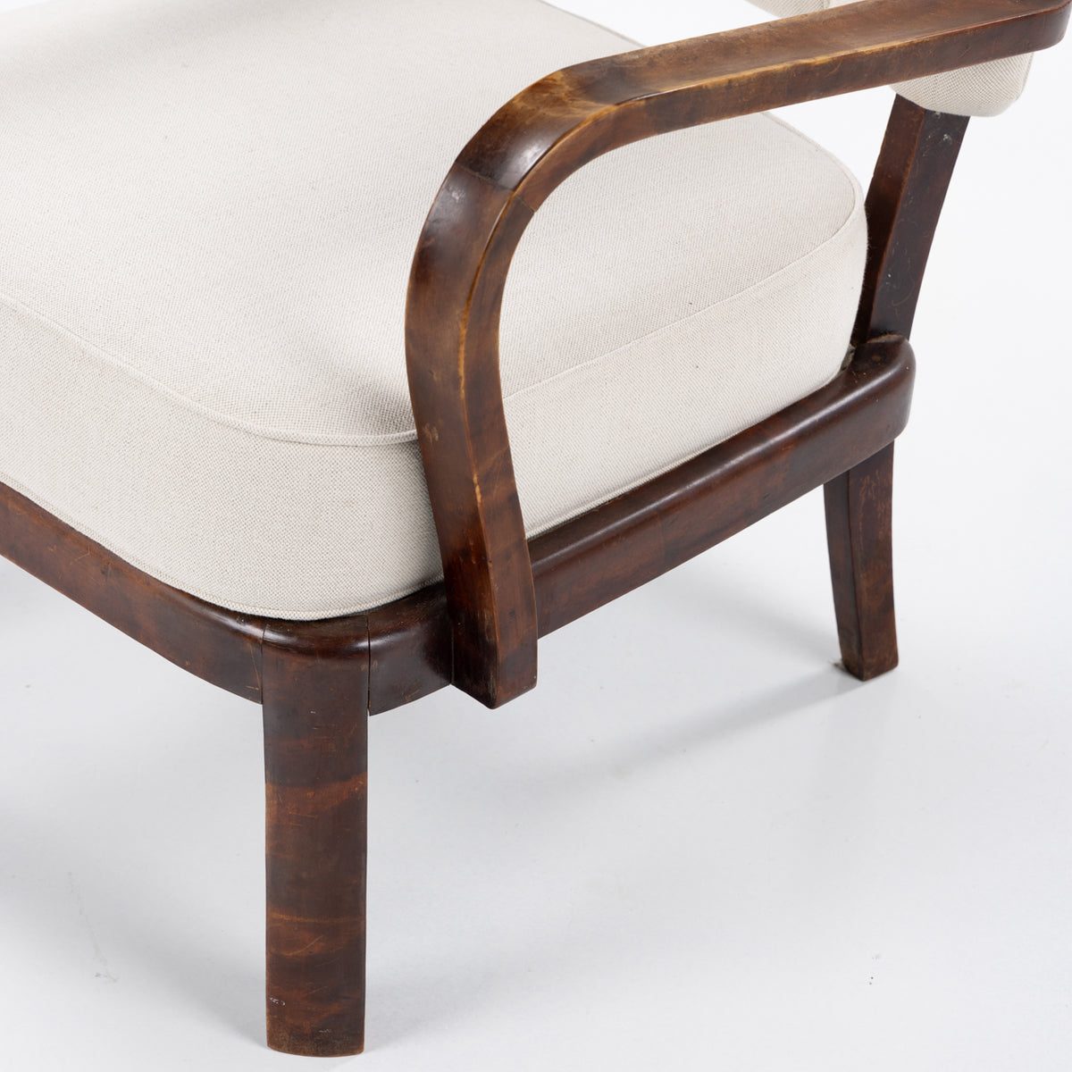 Armchair in stained birch