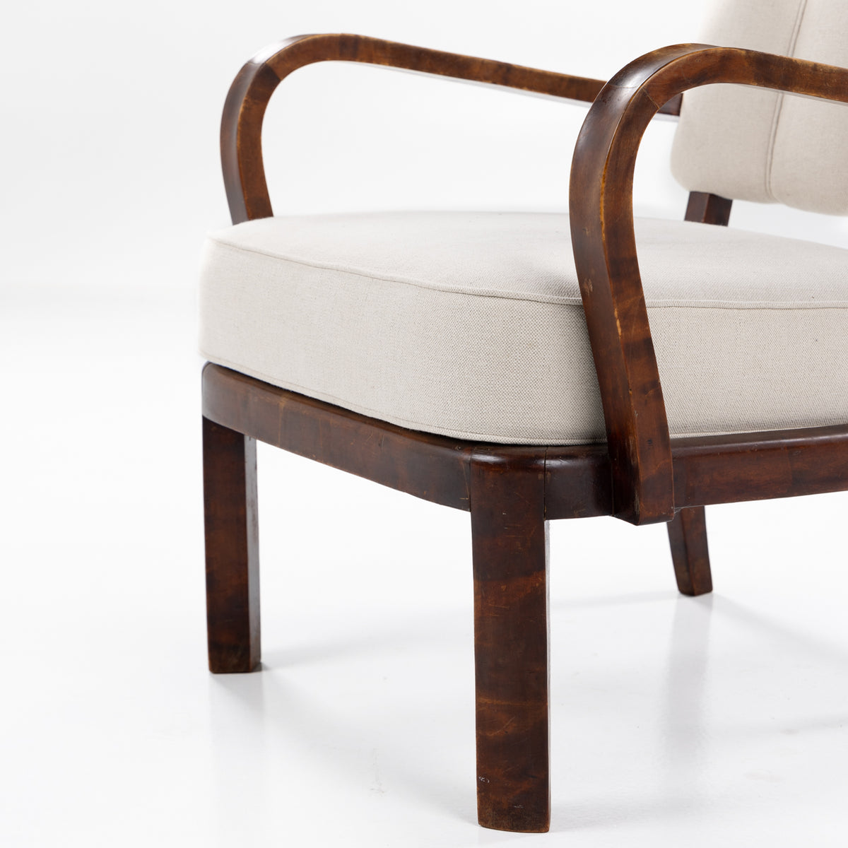 Armchair in stained birch