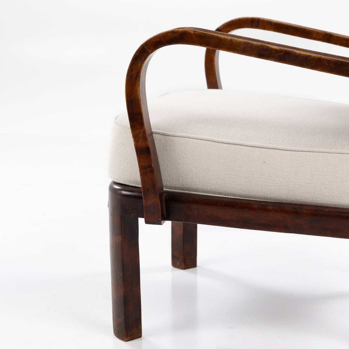Armchair in stained birch