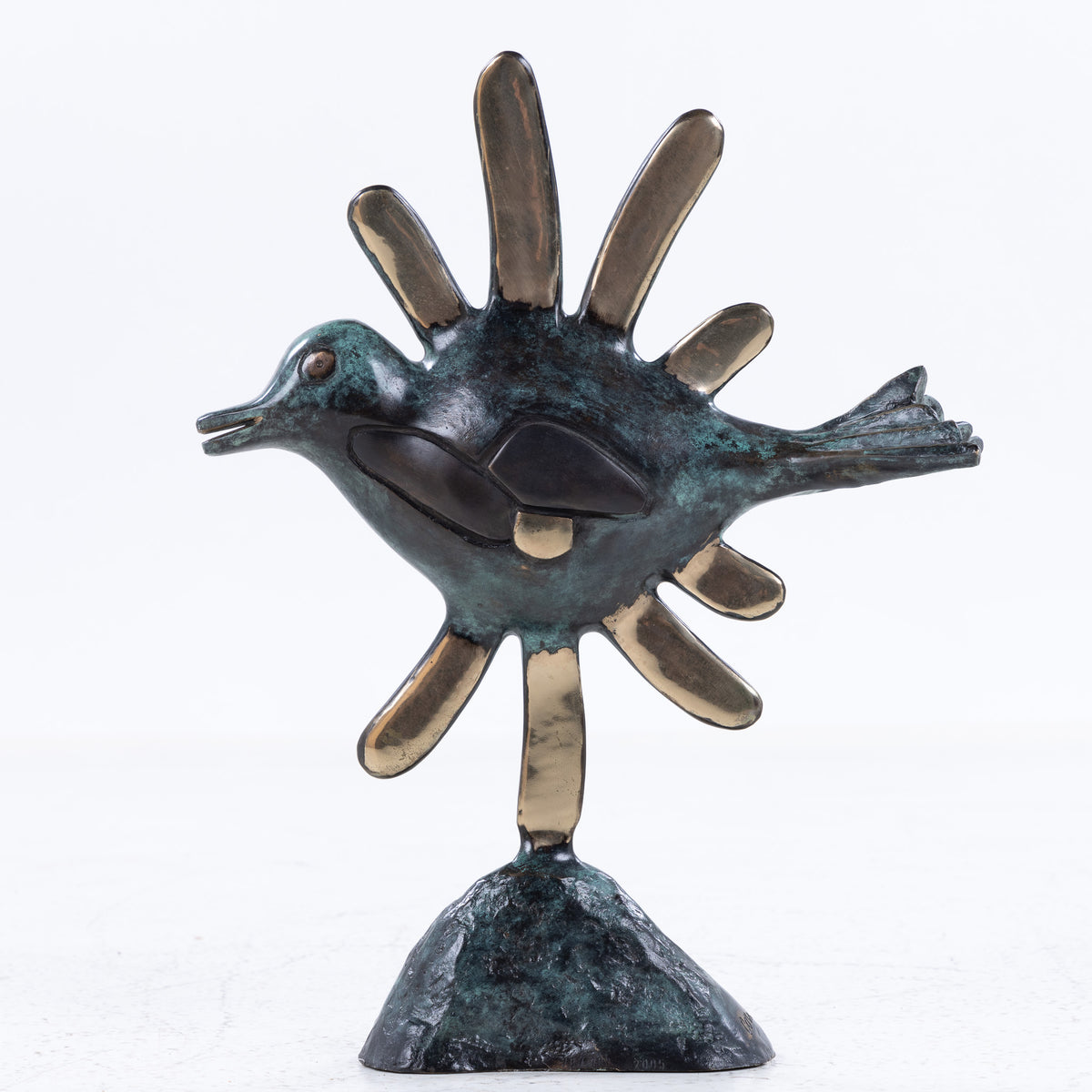 Solfugl i bronze