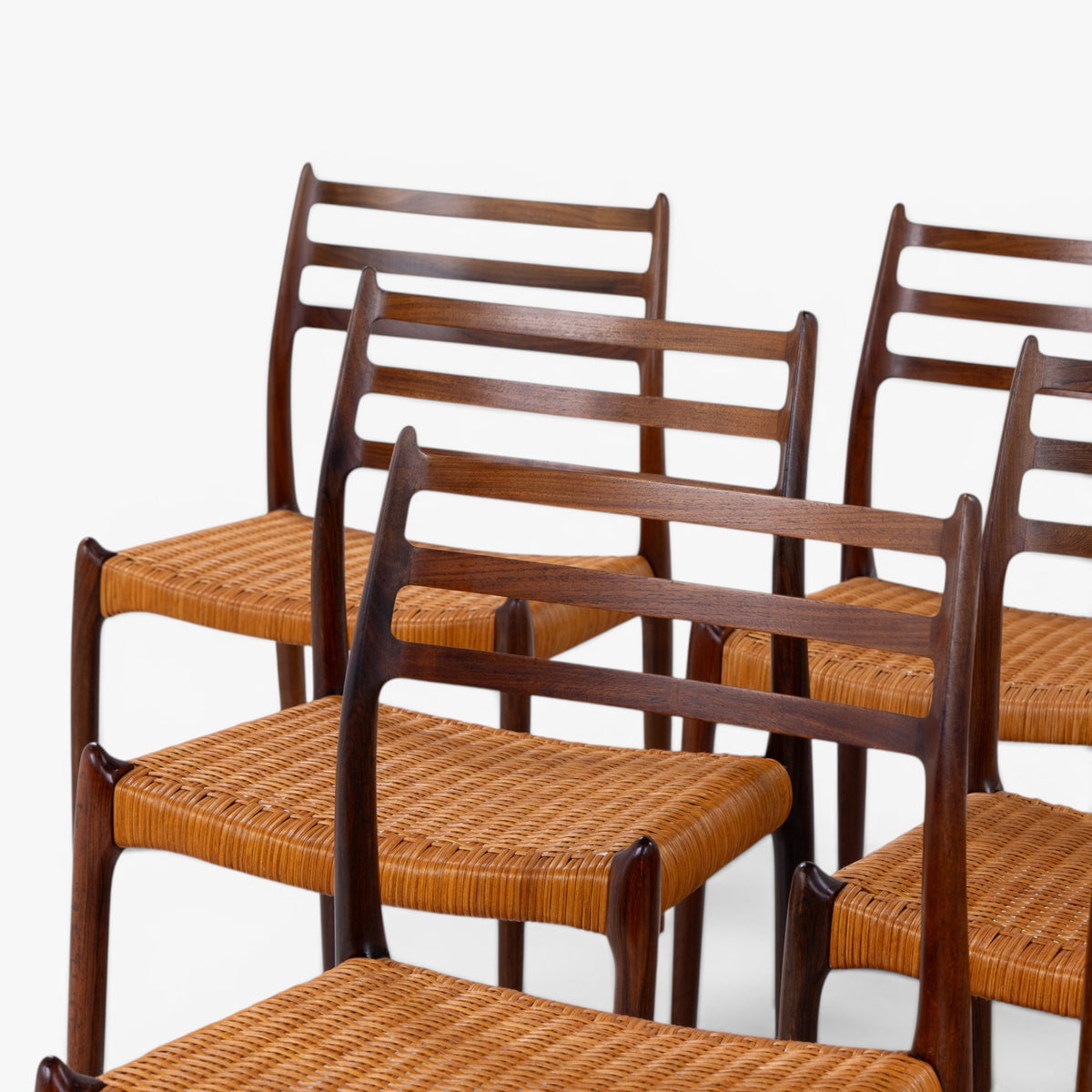 NO 78 - Set of 12 dining chairs in rosewood