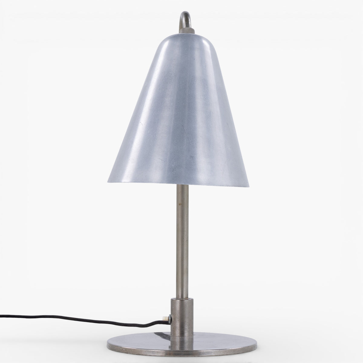 Rare table lamp in nickel-plated metal