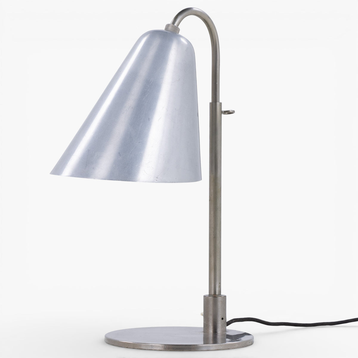 Rare table lamp in nickel-plated metal