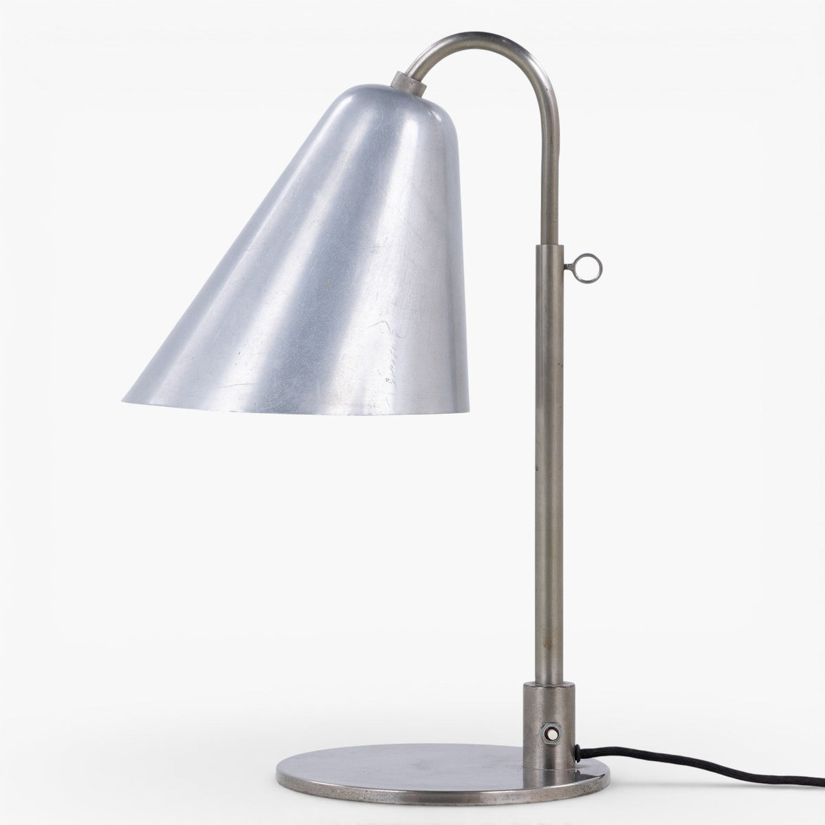 Rare table lamp in nickel-plated metal