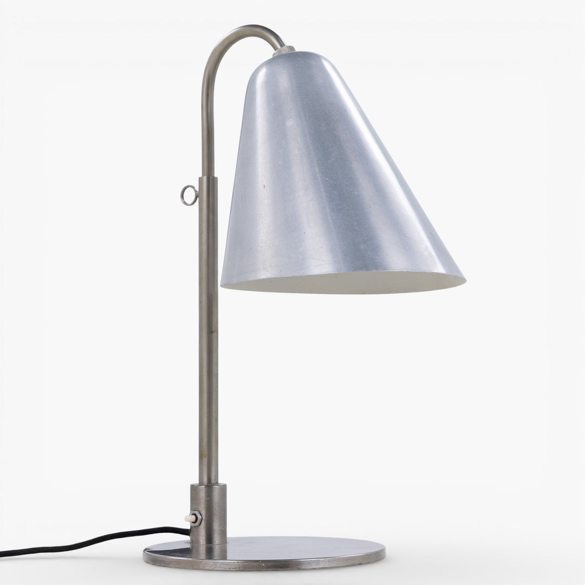 Rare table lamp in nickel-plated metal