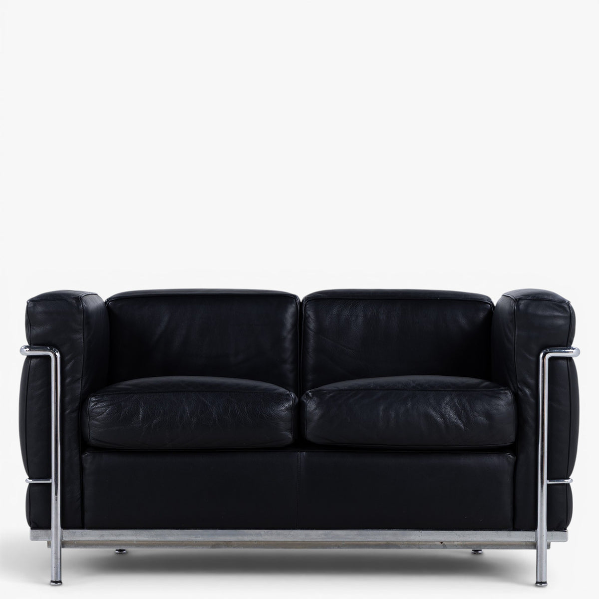 LC 2 - 2 pers. sofa i sort læder