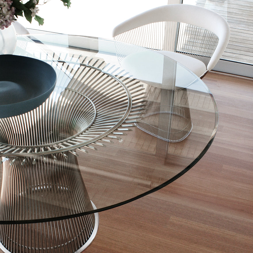Platner' glass dining table