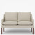 BM 2208 – Ompolstret 2 pers. sofa (stofgruppe 2)