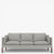 BM 2213 - Ompolstret 3 pers. sofa (stofgruppe 1)