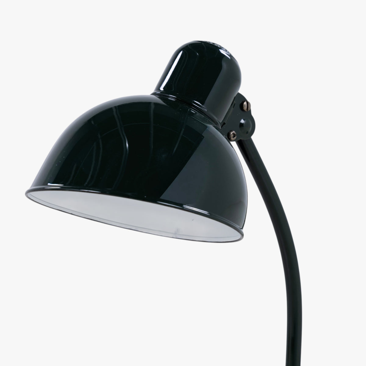 Bordlampe i mørkegrønt metal