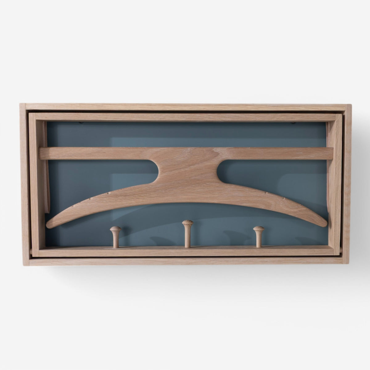 The Hanger in soap treated oak