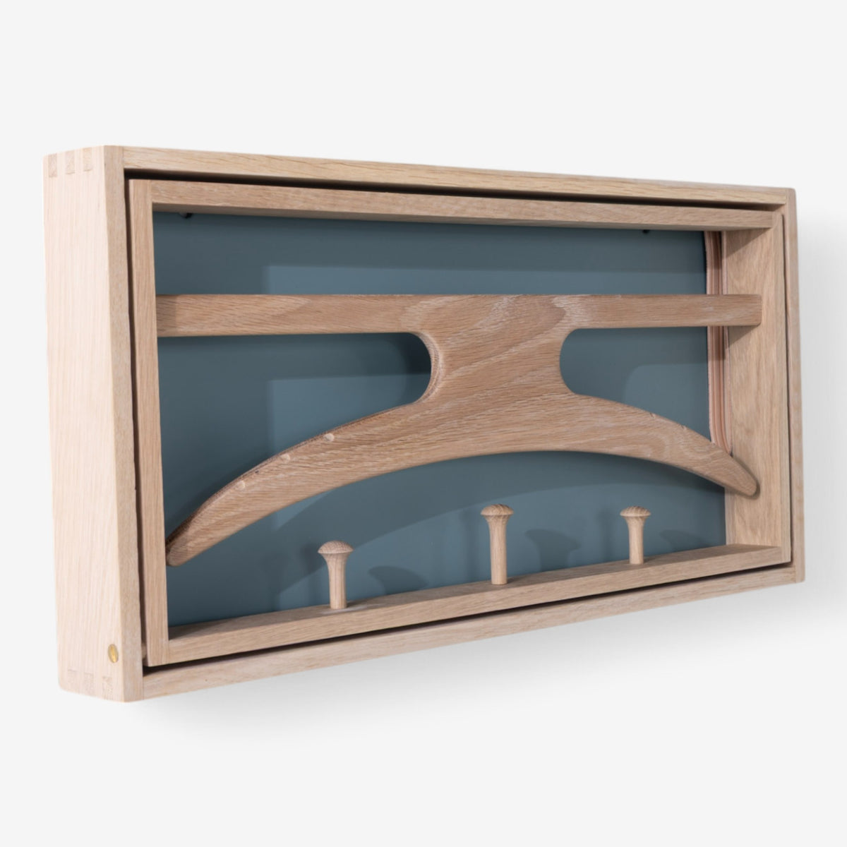 The Hanger in soap treated oak