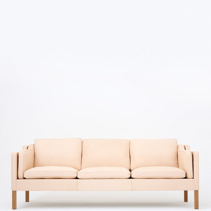BM 2213 - 3 pers. sofa i naturlæder