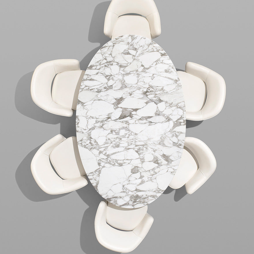 Saarinen Oval' marble dining table