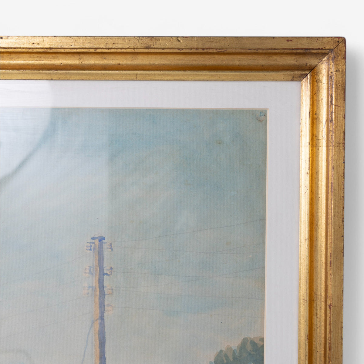 Watercolor in gold frame