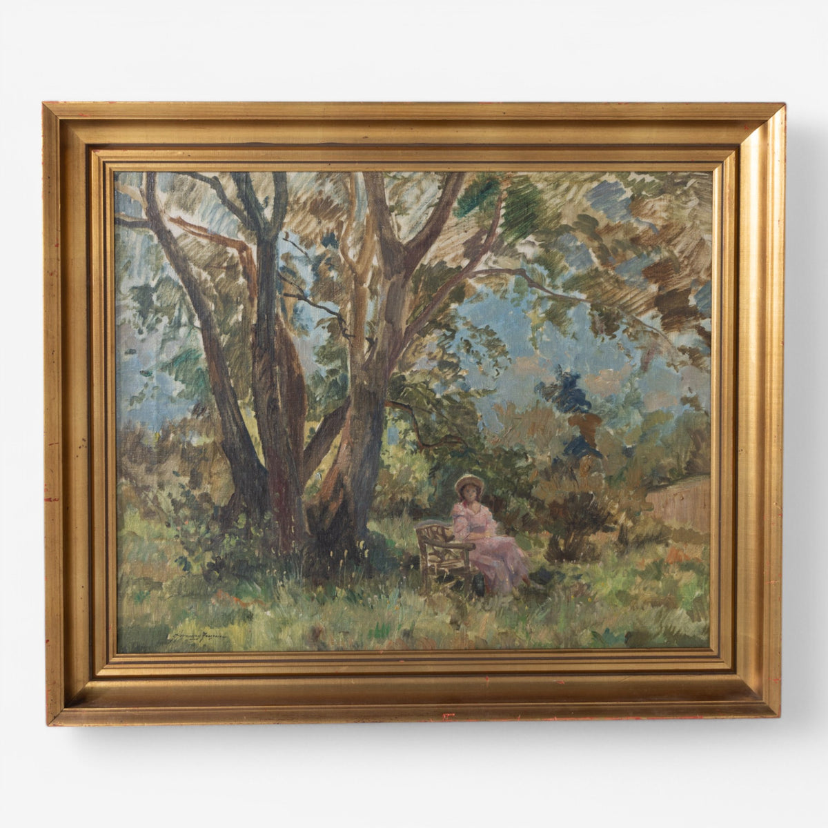 Oil on canvas in gold frame