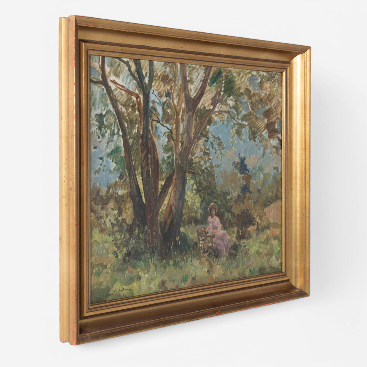 Oil on canvas in gold frame