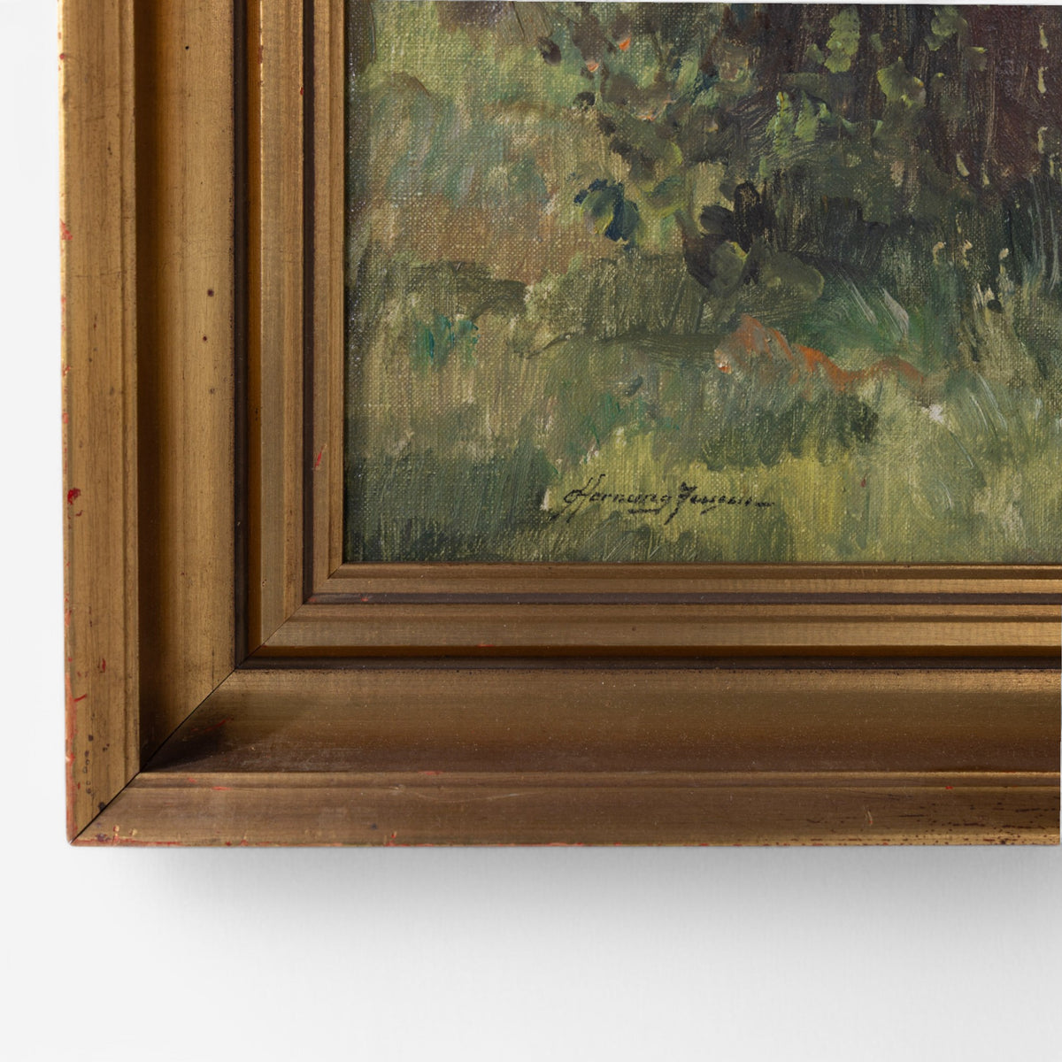 Oil on canvas in gold frame