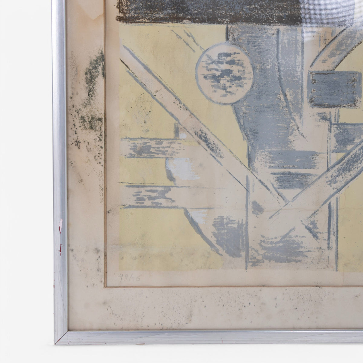 Lithography in silver frame