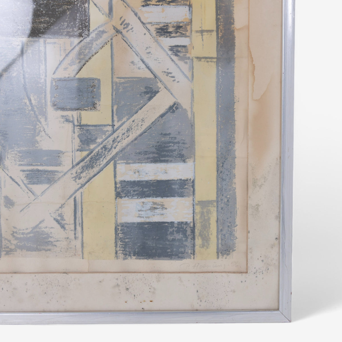 Lithography in silver frame