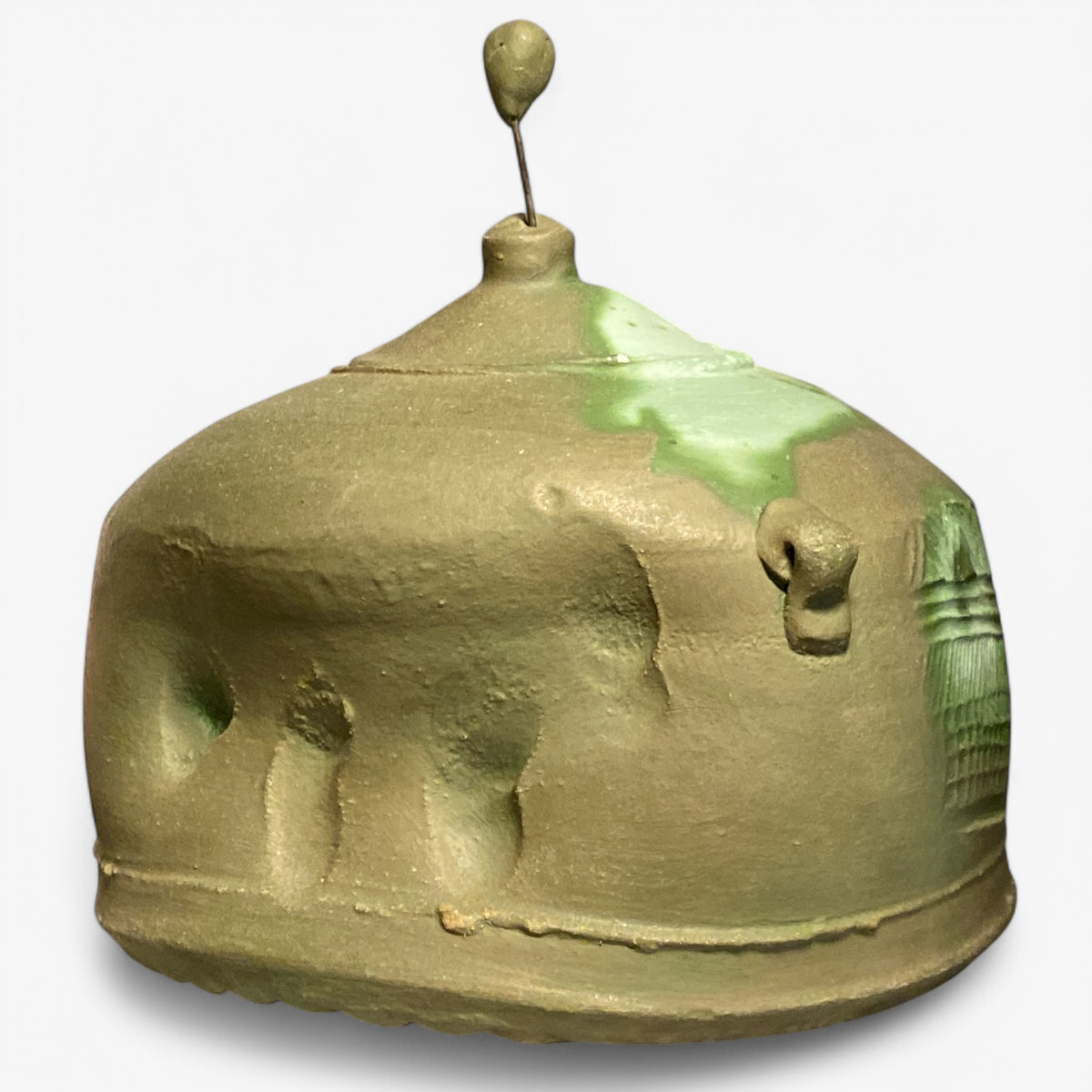 Stoneware jar with lid