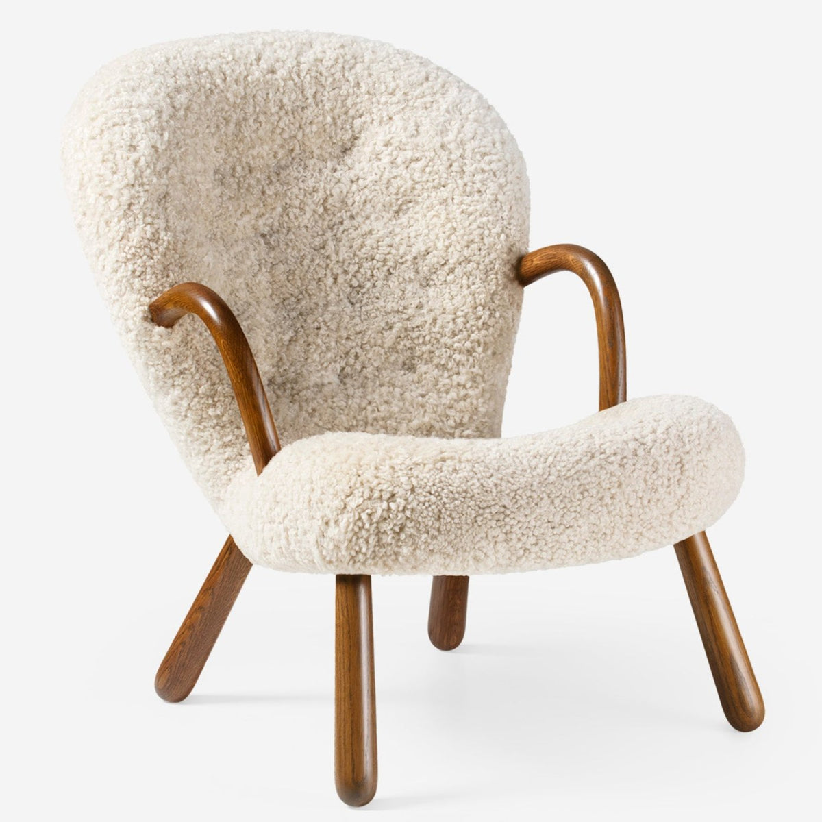 Clam Chair in smoked oak