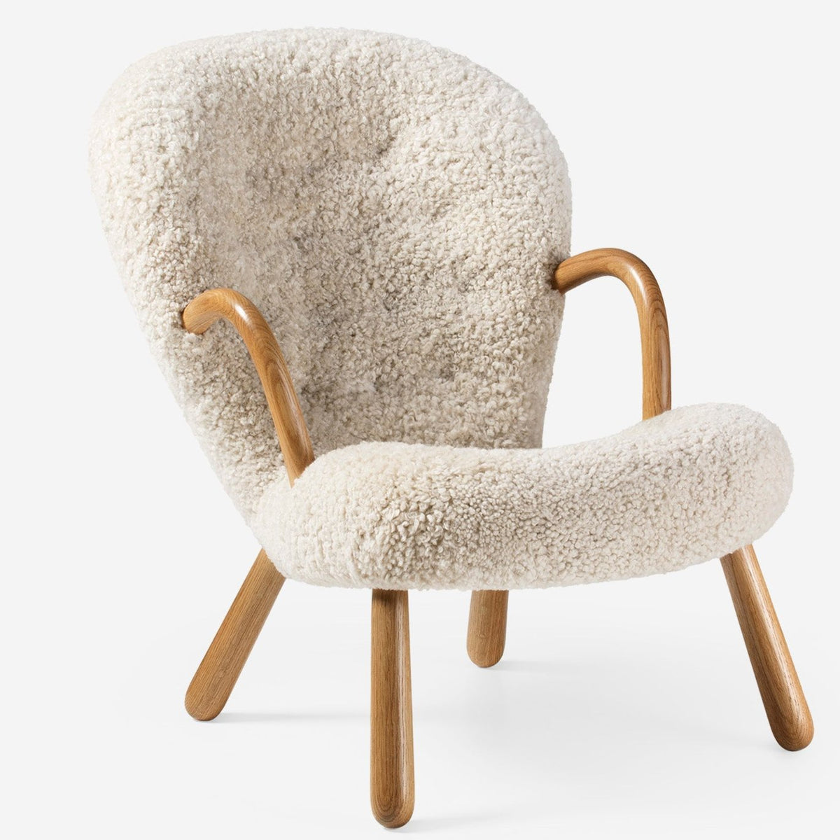 Clam Chair in oiled oak
