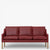 BM 2209 – Ompolstret 3 pers. sofa i anilinlæder (Indian Red)