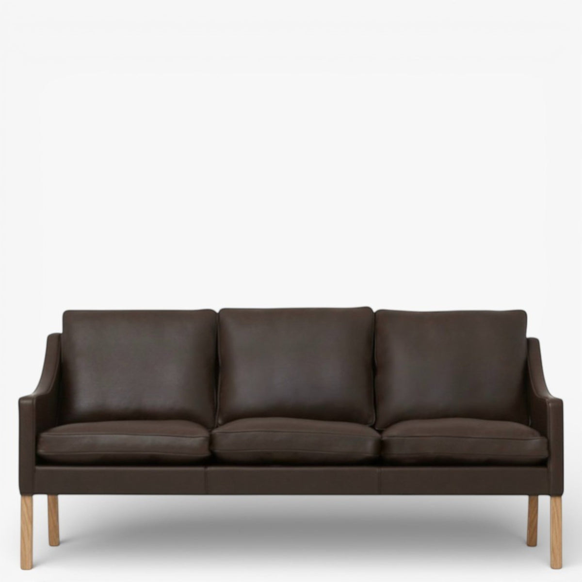 BM 2209 – Ompolstret 3 pers. sofa i anilinlæder (Mocca)