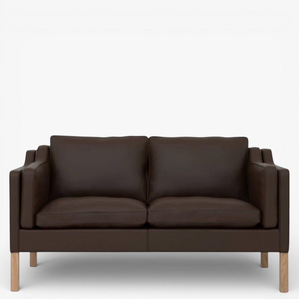 BM 2212 – Ompolstret 2 pers. sofa i anilinlæder (Mocca)