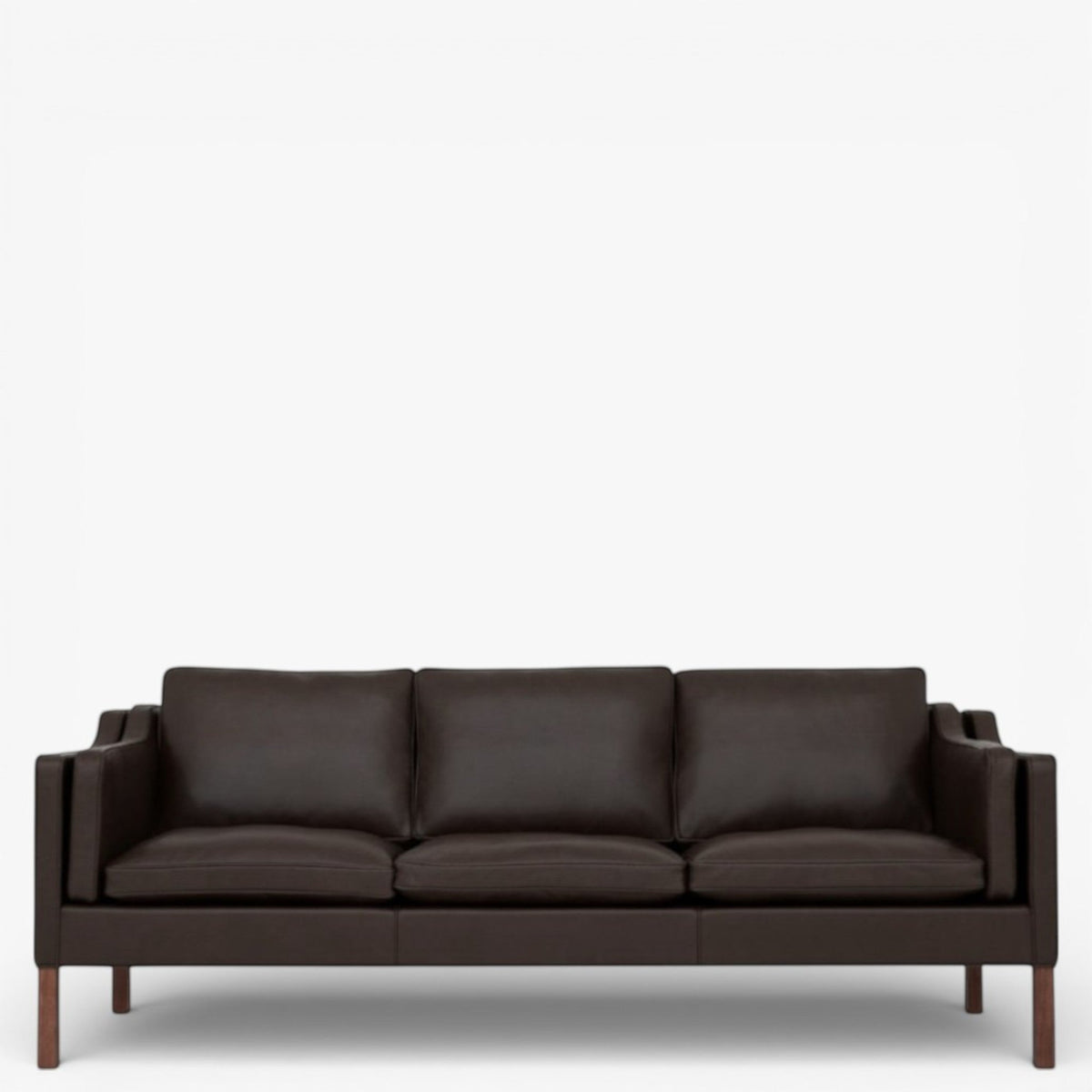 BM 2213 - Ompolstret 3 pers. sofa i anilinlæder (Mocca)